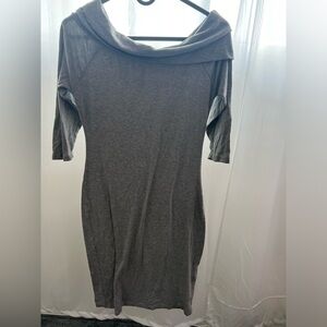 Off shoulder dress gray #69